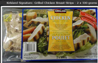 Kirkland Signature brand Grilled Chicken Breast Strips recalled due to Listeria