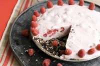 A coconut and berry no-bake pie for July Fourth