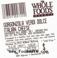 Whole Foods Market recalls Gorgonzola Verdi Dolce Italian cheese