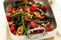 Bean and roast vegetable salad