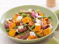 Roasted pumpkin, asparagus, lentil & feta salad