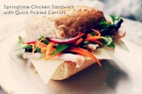 Recipe: Spring chicken sandwich with quick pickled carrots