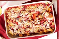 Roasted strawberry crumble