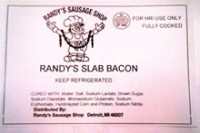 Dearborn Sausage Co. Recalls Randy’s Slab Bacon